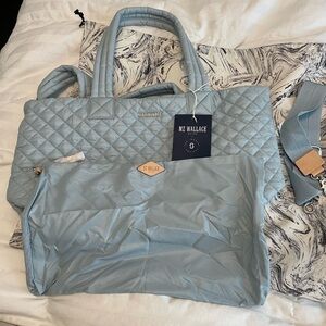MZ Wallace Medium Metro Tote-Ice blue
